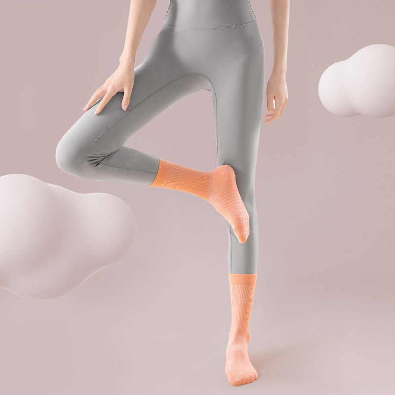 Women’s Mid-Calf Non-Slip Silicone Yoga Socks
