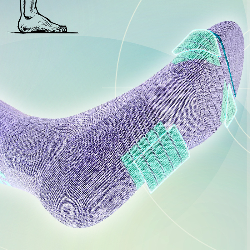 Men’s High-Mid Elite Terry Quick-Dry Basketball Socks