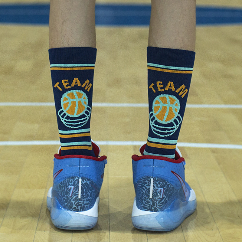 High-Top Elite Basketball Socks with Non-Slip Towel Sole, Odor-Resistant