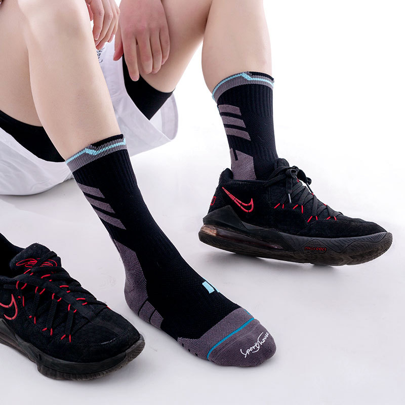 Men’s Mid-Calf Thick Antibacterial Elite Basketball Socks