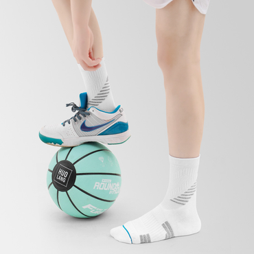 Men's Mid-Calf Breathable Elite Basketball Socks with Towel Sole