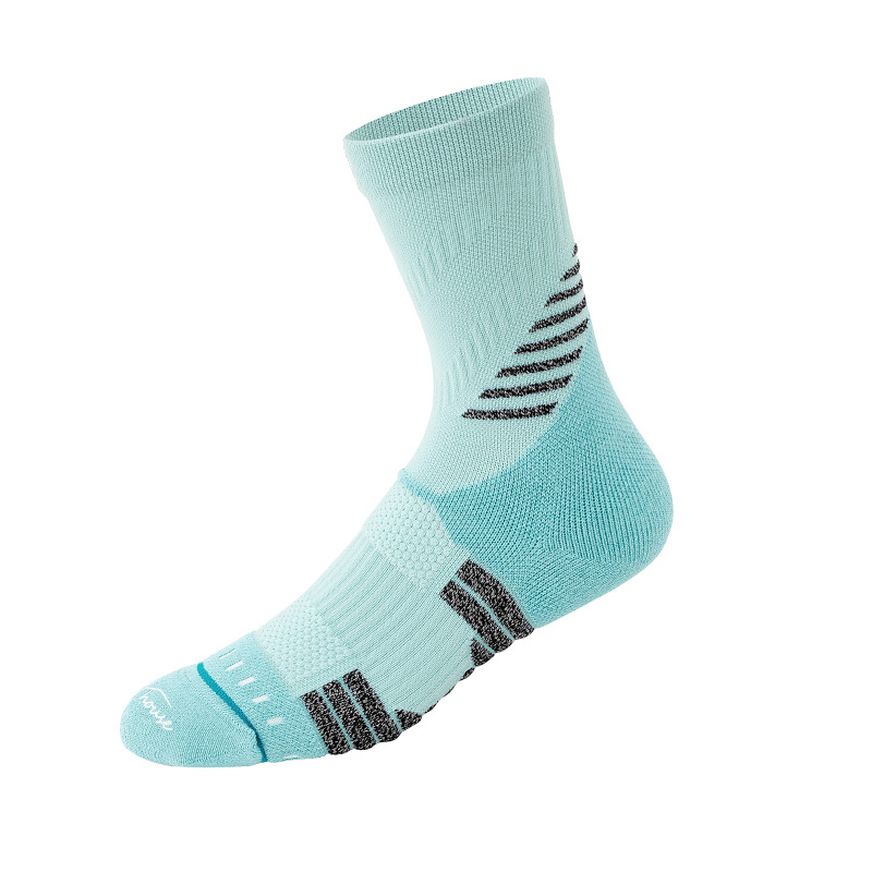 Men's Mid-Calf Breathable Elite Basketball Socks with Towel Sole