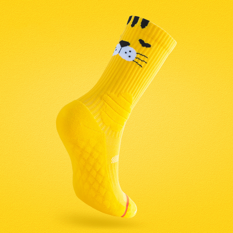 Women’s Mid-Calf Cartoon Running Socks - Terry Cushion