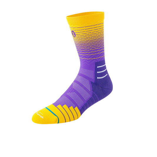 Men's Mid-Calf Gradient Elite Basketball Socks Trendy Performance