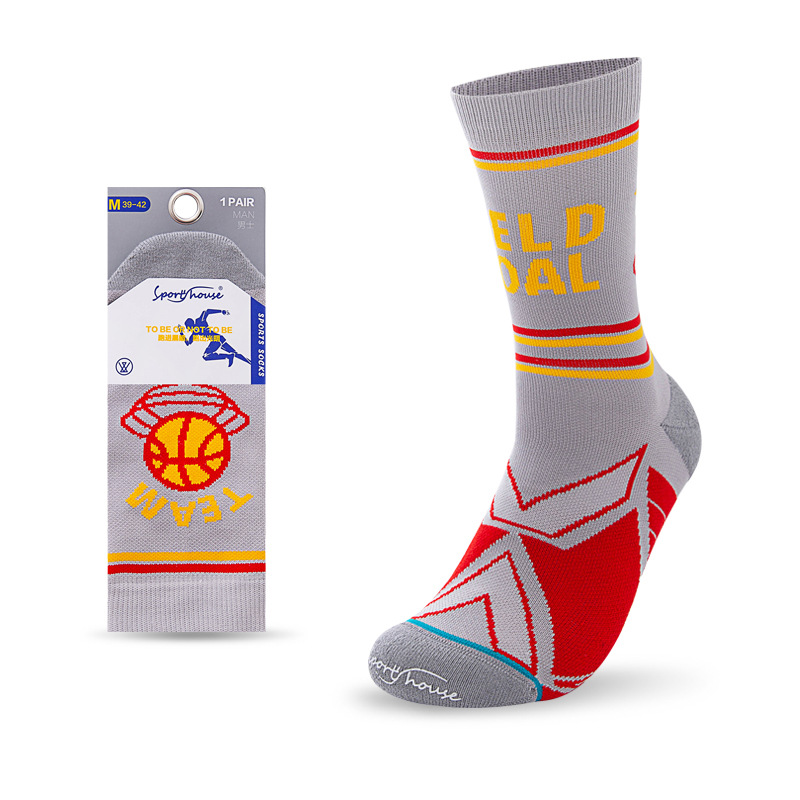 High-Top Elite Basketball Socks with Non-Slip Towel Sole, Odor-Resistant