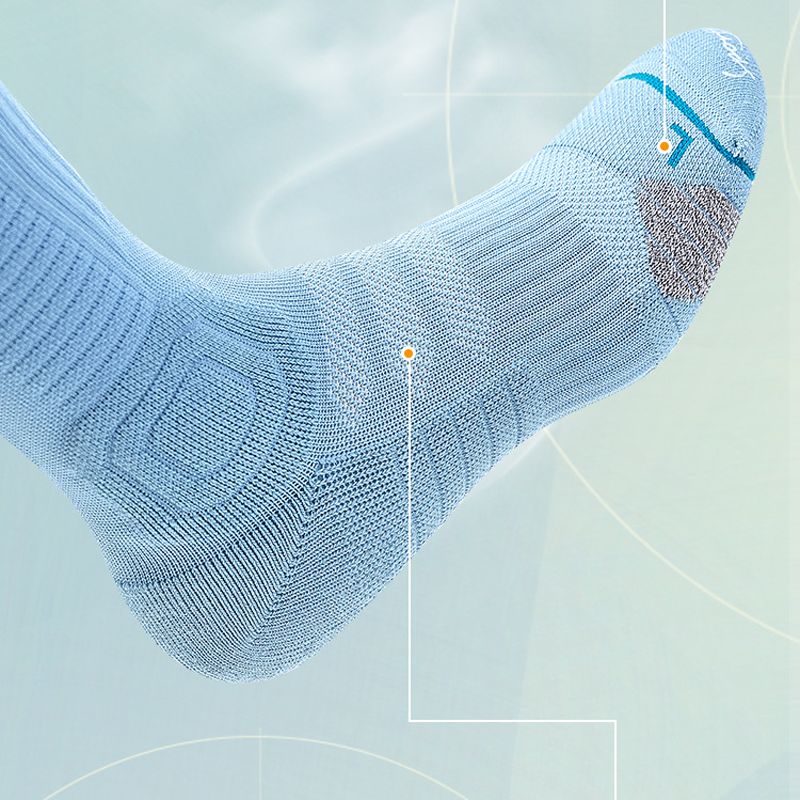 Mid-Calf Elite Basketball Socks with Terry Towel Sole