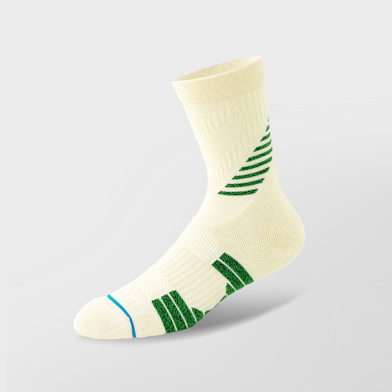 Men's Mid-Calf Breathable Elite Basketball Socks with Towel Sole
