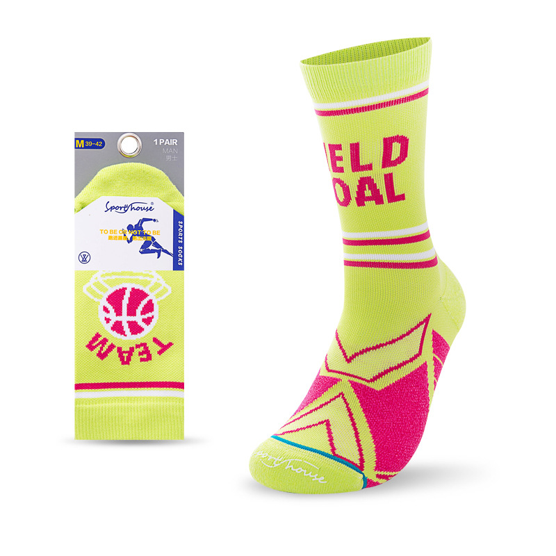 High-Top Elite Basketball Socks with Non-Slip Towel Sole, Odor-Resistant