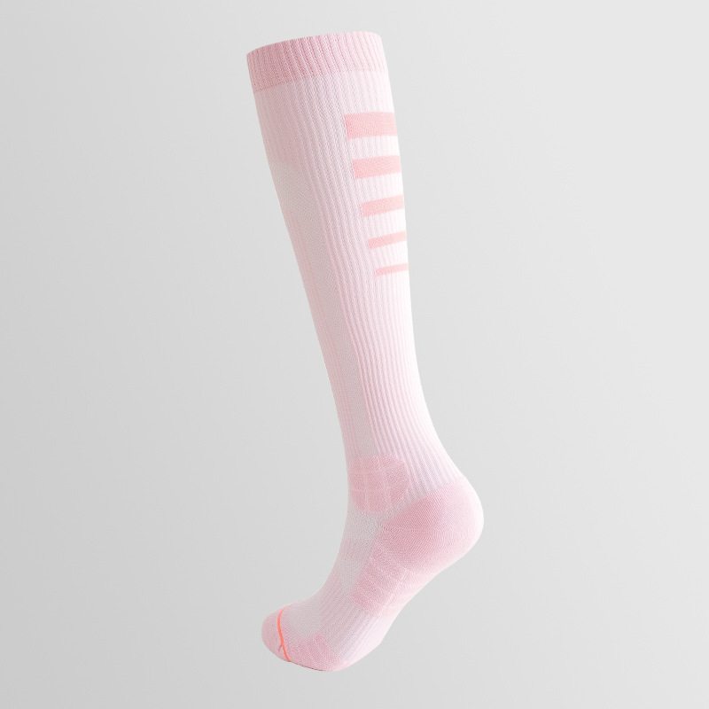 Women’s High-Calf Compression Socks - Breathable Terry