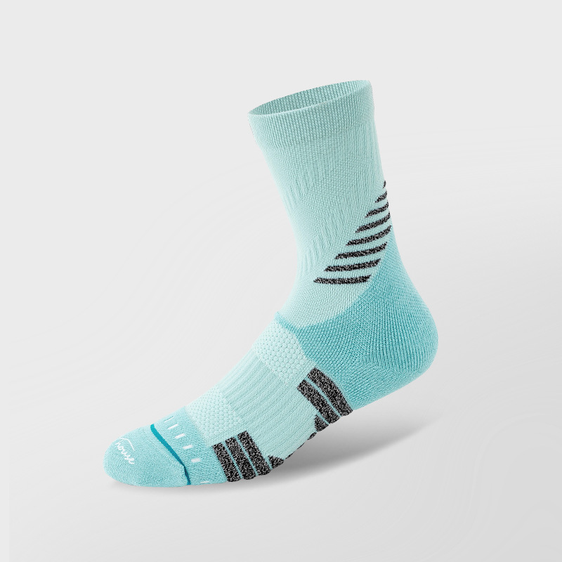 Men's Mid-Calf Breathable Elite Basketball Socks with Towel Sole