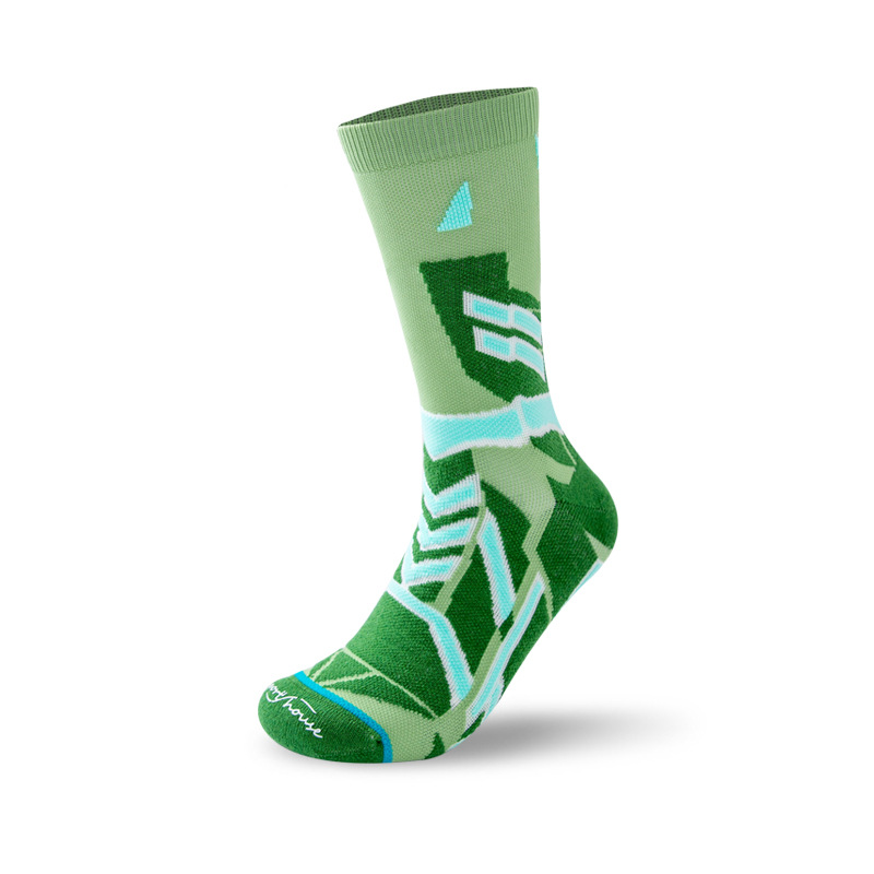 Men's High Mid-Calf Thickened Elite Basketball Socks with Towel Sole