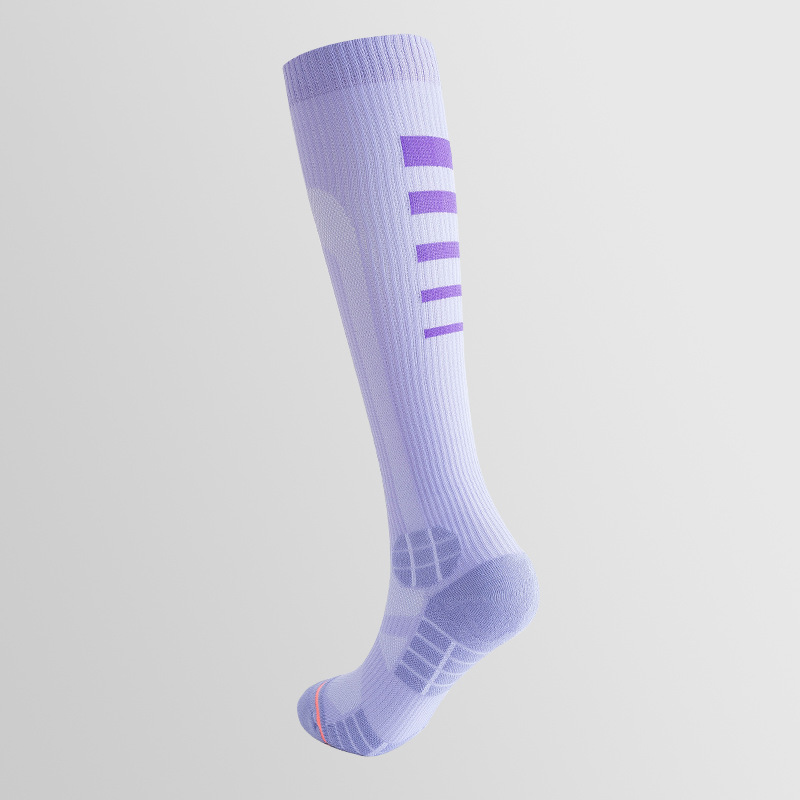 Women’s High-Calf Compression Socks - Breathable Terry