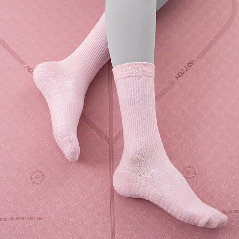 Women’s Mid-Calf Non-Slip Silicone Yoga Socks