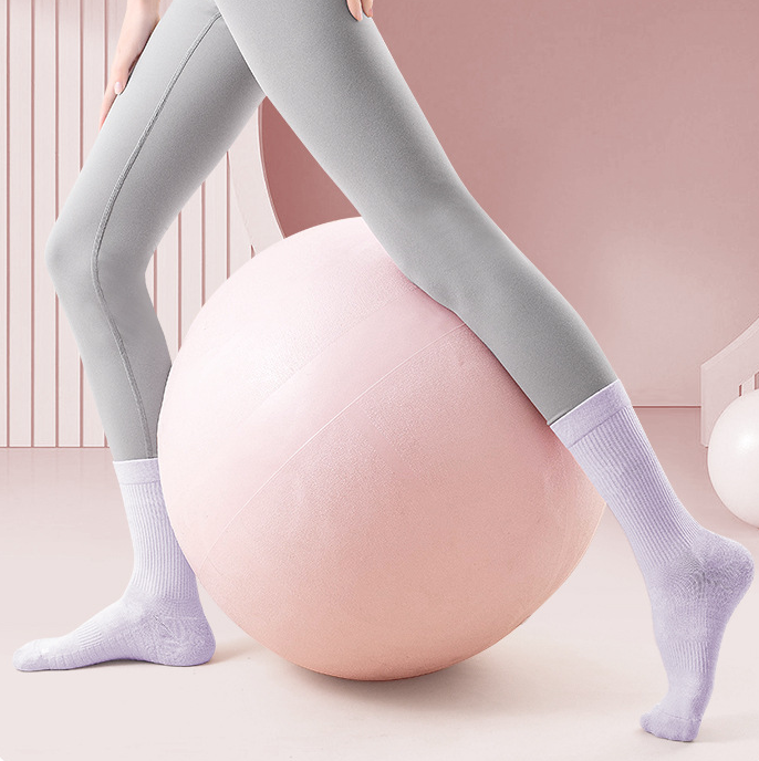 Women’s Mid-Calf Non-Slip Silicone Yoga Socks