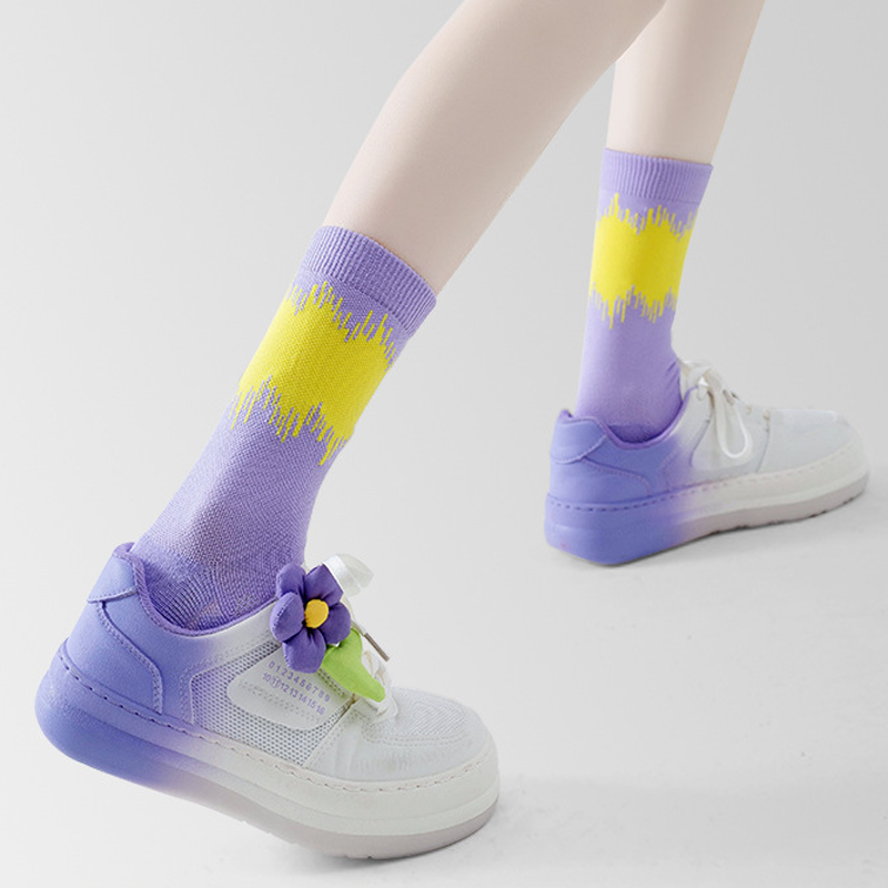 Mid-Calf Spring Breathable Terry Casual Socks