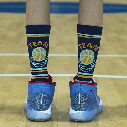 High-Top Elite Basketball Socks with Non-Slip Towel Sole, Odor-Resistant