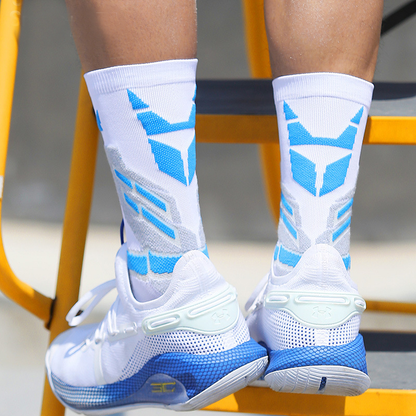 Men's High Mid-Calf Thickened Elite Basketball Socks with Towel Sole