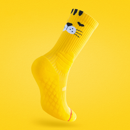 Women’s Mid-Calf Cartoon Running Socks - Terry Cushion